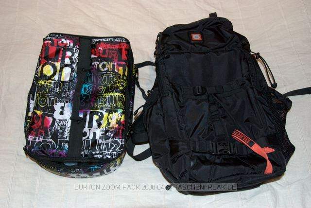 BURTON ZOOMPACK\n\nFoto von Maximilian Helmreich - VIELEN DANK!\n\nKommentar des Nutzers:\n\nHi liebe Leute von Taschenfreak,\n\nerstmal Respekt an eure Seite! Hat mir wirklich sehr geholfen einen \nberblick zu bekommen was es alles so fr Taschen gibt und ich bin mir \nsicher das ich noch das ein oder andere Mal vorbeischauen werde ;) \n\nIhr  habt ja auch Bilder vom Burton Zoompack drin und nachdem meiner heute\nganz neu bei mir eintraf habe ich mir gedacht ich schick euch mal ein \npaar Bilder. \n\nGenau den habt ihr noch nicht drin... \n\nIst der ganz aktuelle.\n\nFalls ihr mehr oder andere Bilder haben wollt, sagte einfach bescheid \ndann mach ich noch welche.\n\nFalls ihr die Bilder nicht haben wollt, dann halt nicht ;) \n\nAlso macht eure Seite weiter so. Ich find sie klasse!\n\nGre Max