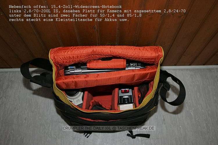 Crumpler The Daily XXL\n\nFoto von Detlev Rackow - VIELEN DANK Detlev !!!\n\nKommentar des Nutzers:\n\nsiehe Text im Bild.