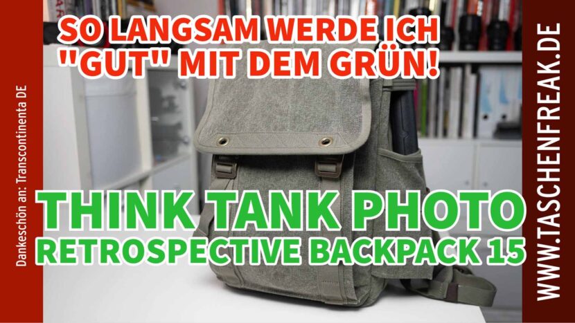 🎒 Think Tank Photo Retrospective Backpack 15 (Pinestone) – Mittelformat im Alltagstest