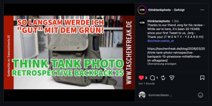20 Jahre Think Tank Photo – vom ersten Tweet bis zur heutigen Zusammenarbeit